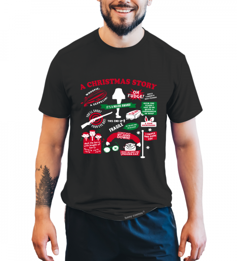  A Christmas Story T Shirt, Collection Of Famous Quotes Christmas T Shirt, Christmas Gifts