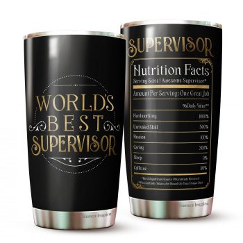 World's Best Supervisor Tumbler Stainless Steel Double Wall Insulated