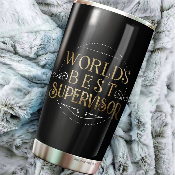 Alternative view of World's Best Supervisor Tumbler Stainless Steel Double Wall Insulated