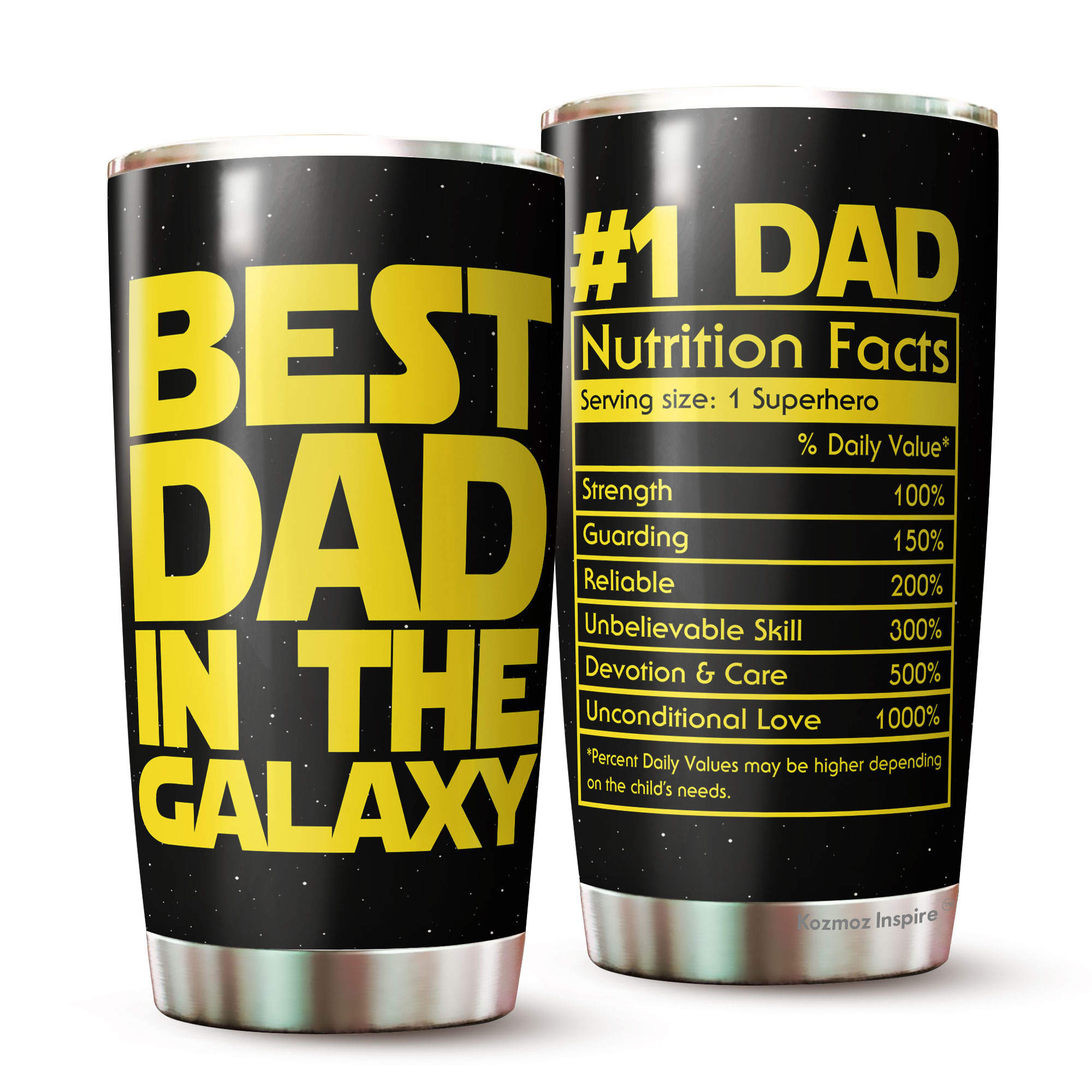 Best Dad In The Galaxy Tumbler Stainless Steel Double Wall Insulated