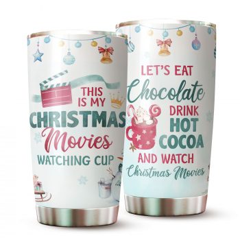 Christmas Movies Watching Cup Tumbler Stainless Steel Double Wall Insulated