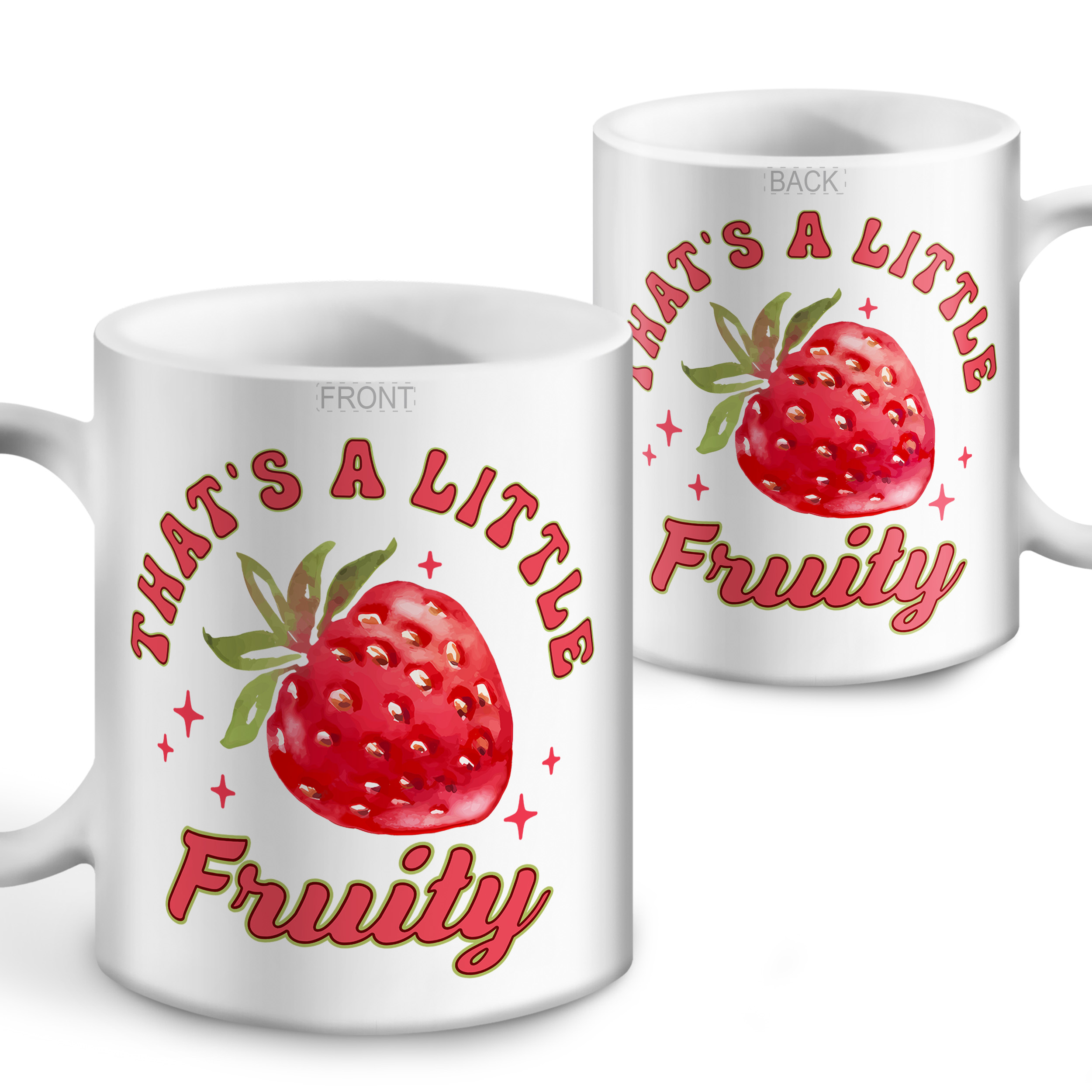 That’s a Little Fruity – Cute Strawberry Aesthetic Mugs