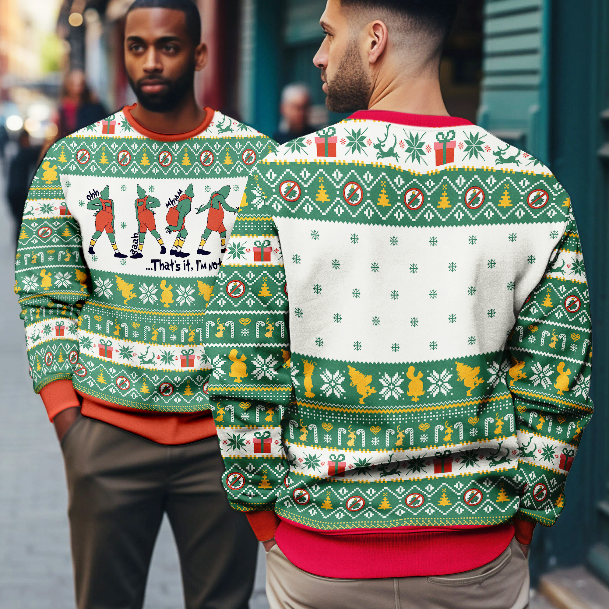 Grinch That’s It I’m Not Going Funny Christmas  Ugly Xmas Sweater