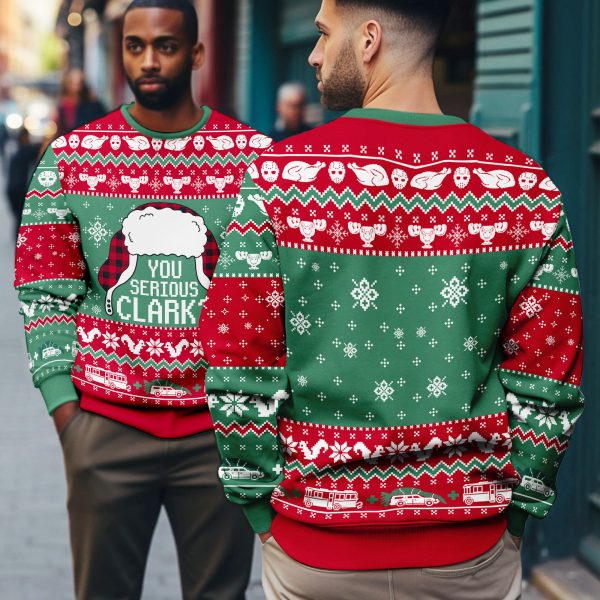 Alternative view of You Serious Clark Funny Christmas Vacation Ugly Xmas Sweater