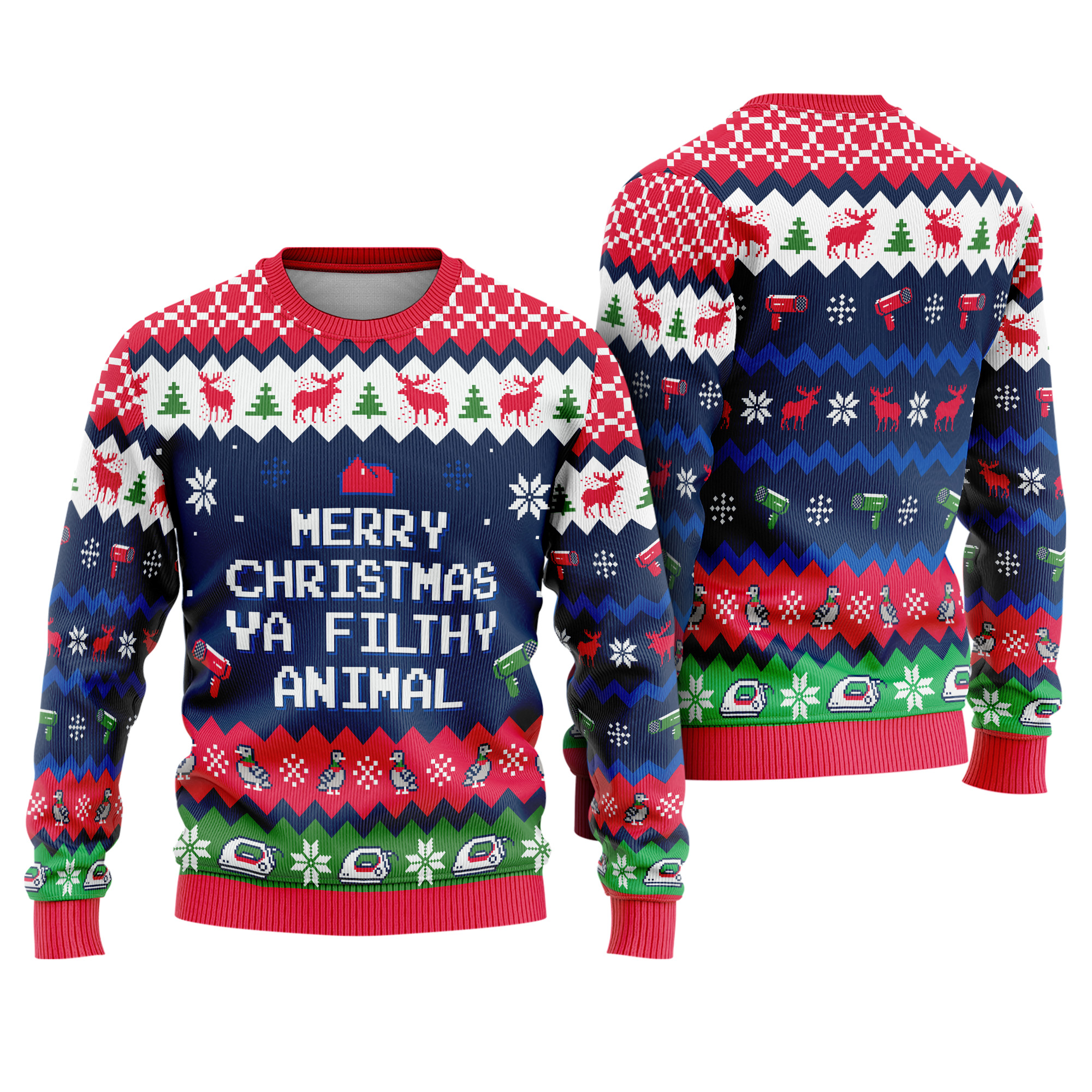 Merry Christmas Ya Filthy Animal Funny Holiday Ugly Xmas Sweater Merry Christmas Ya Filthy Animal Funny Holiday Ugly Xmas Sweater