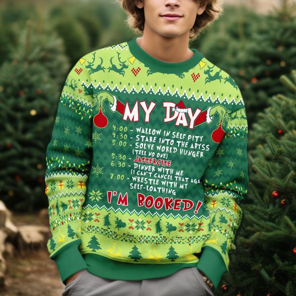 250225800 aa haoli ugly sweater grinch christmas my day im booked 5 grp5t