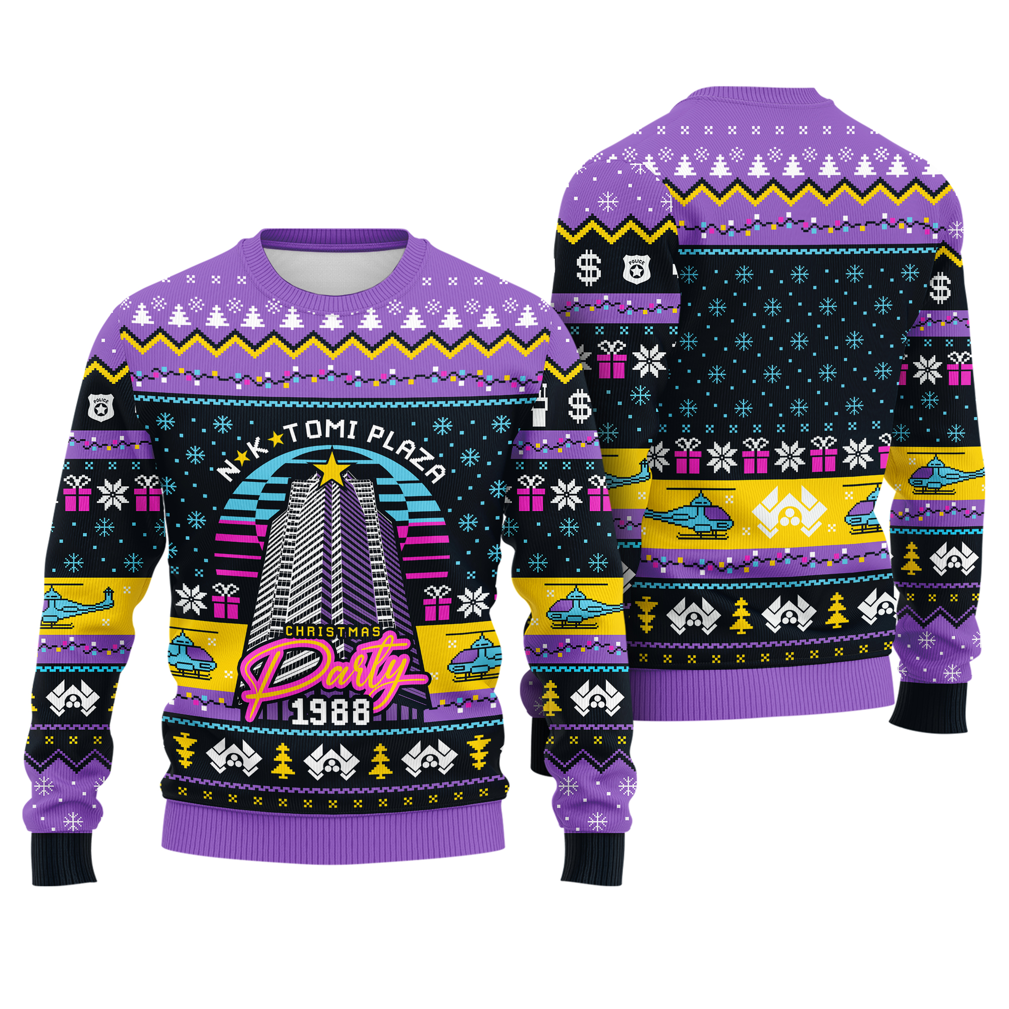 Nakatomi Plaza Christmas Party 1988 Retro Ugly Xmas Sweater Nakatomi Plaza Christmas Party 1988 Retro Ugly Xmas Sweater