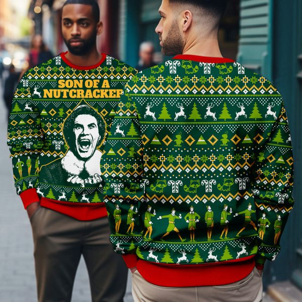 Alternative view of Son of a Nutcracker Funny Christmas Ugly Xmas Sweater