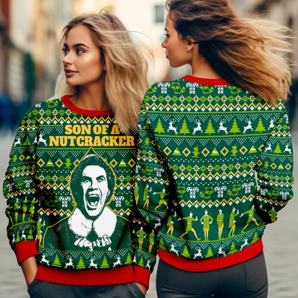 250414300 aa haoli 3d ugly sweater nutcracker buddy elf sweater 3 4v059