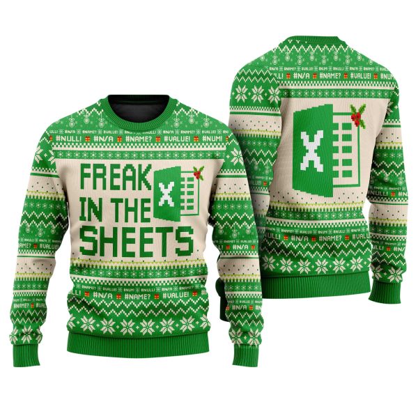 Freak in the Sheets Funny Office Meme Ugly Xmas Sweater