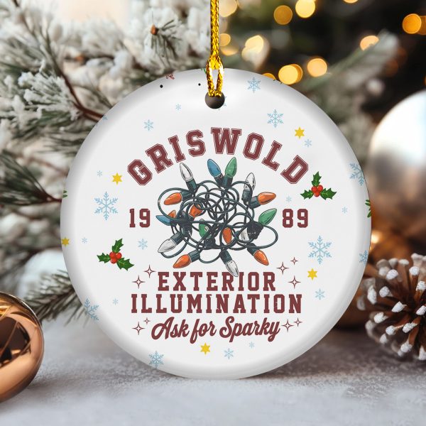 Griswold 1989 Exterior Illumination Ask for Sparky Ceramic Ornament