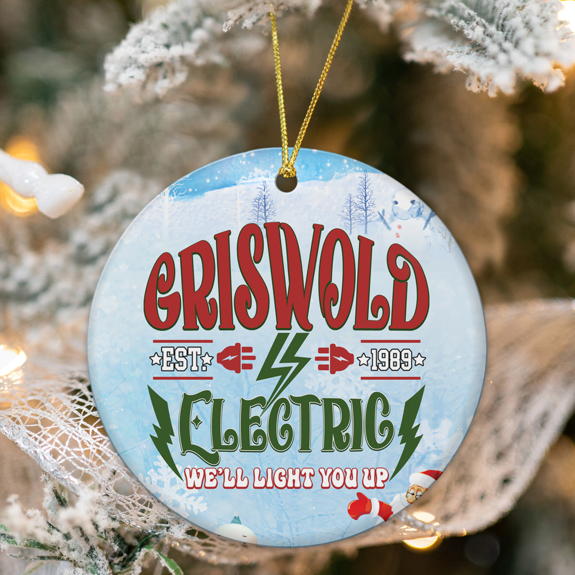 Griswold Electric Est 1989 We’ll Light You Up Ceramic Ornament
