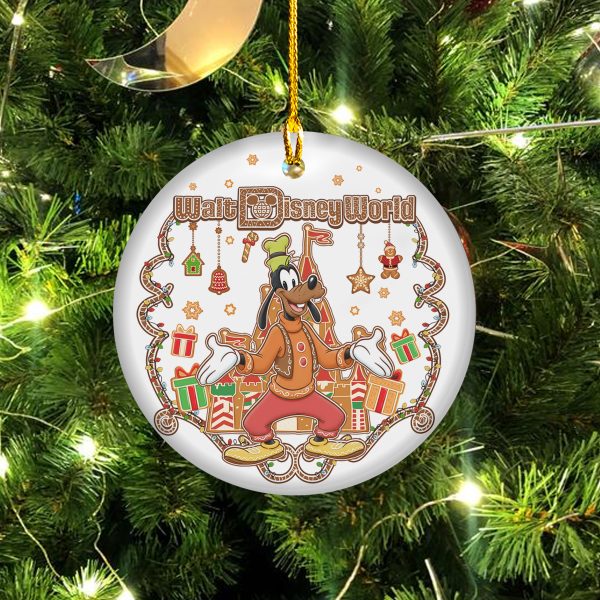 Goofy Mickey Mouse Gingerbread Ceramic Ornament