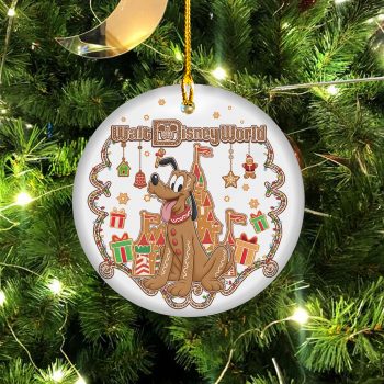 Pluto Cookie Castle Hanging Mickey Mouse Gingerbread Ceramic Ornament