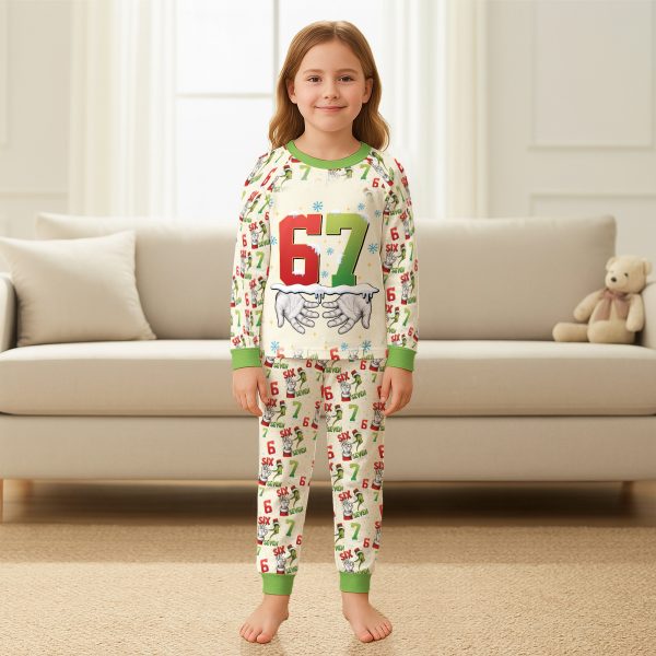 251113402 aa mc raglan pajamas six seven meme christmas 7 pp9vo
