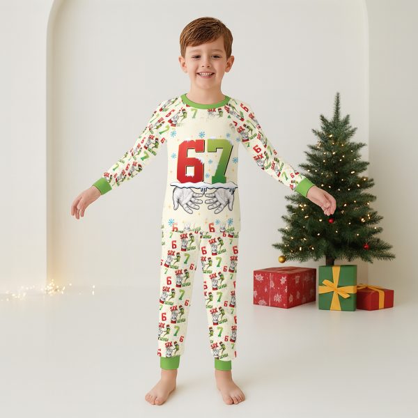 251113402 aa mc raglan pajamas six seven meme christmas 8 g6trl