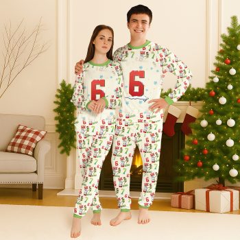 Funny Six Xmas Raglan Pajamas Set