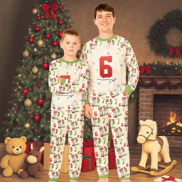 251113404 aa mc raglan pajamas six seven meme christmas 3 ej588