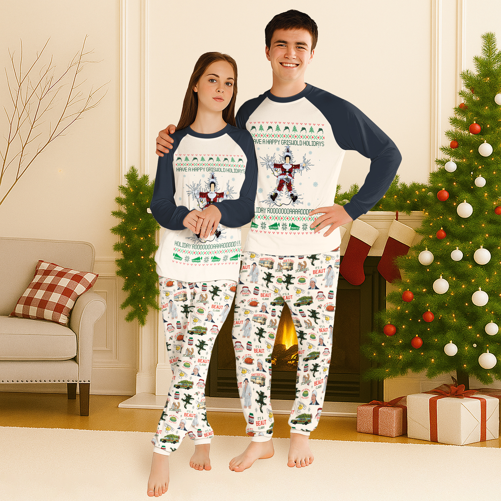 Griswold Christmas Vacation Raglan Pajamas Set