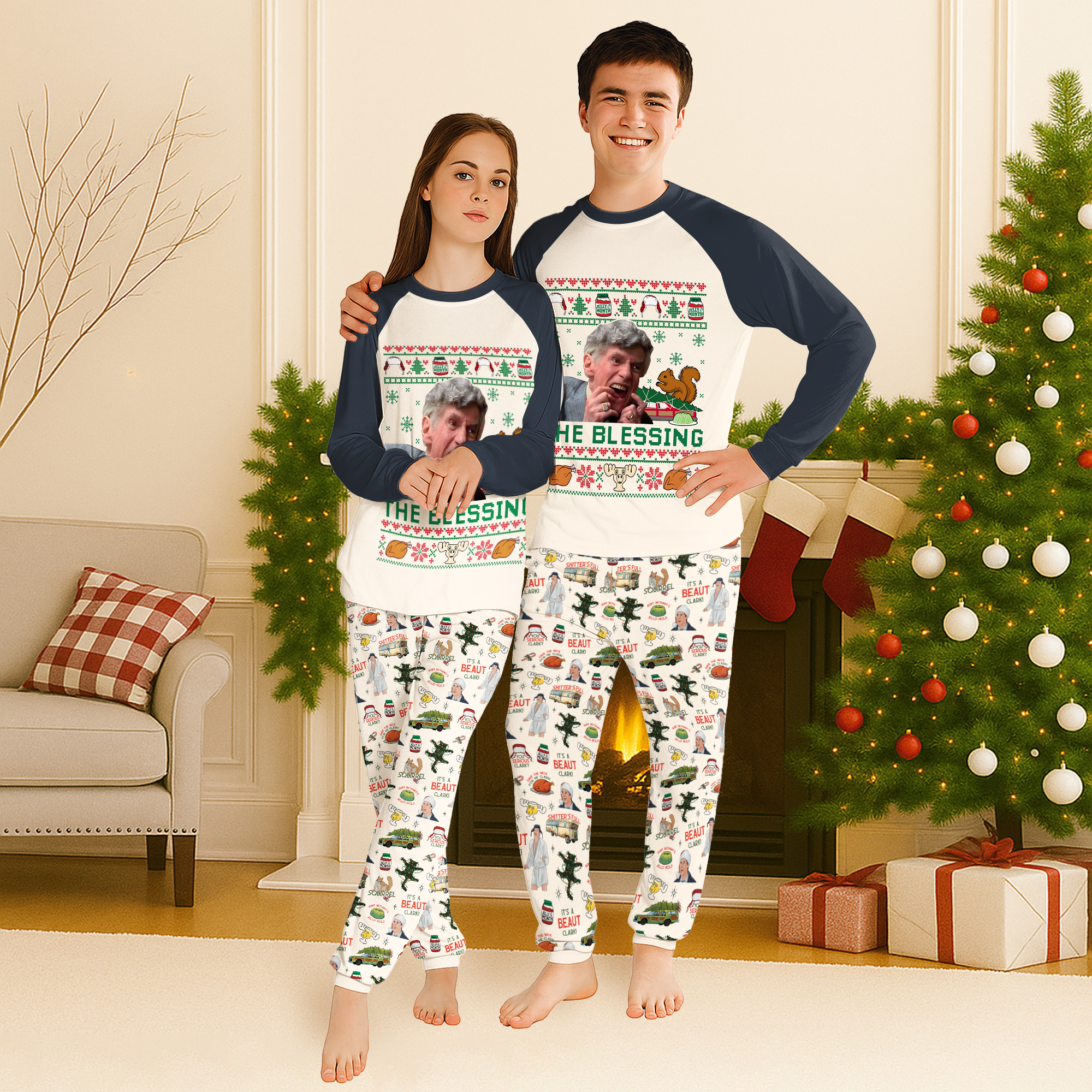 The Blessing Christmas Vacation Raglan Pajamas Set