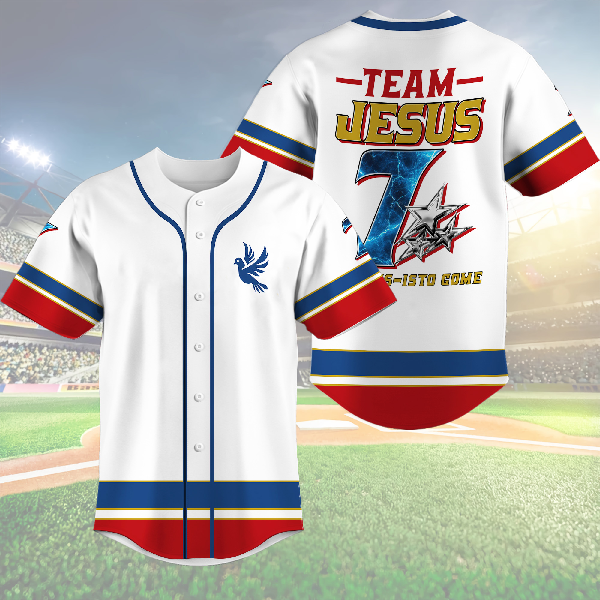 7 Stars Baseball Jersey Christian Jesus Club