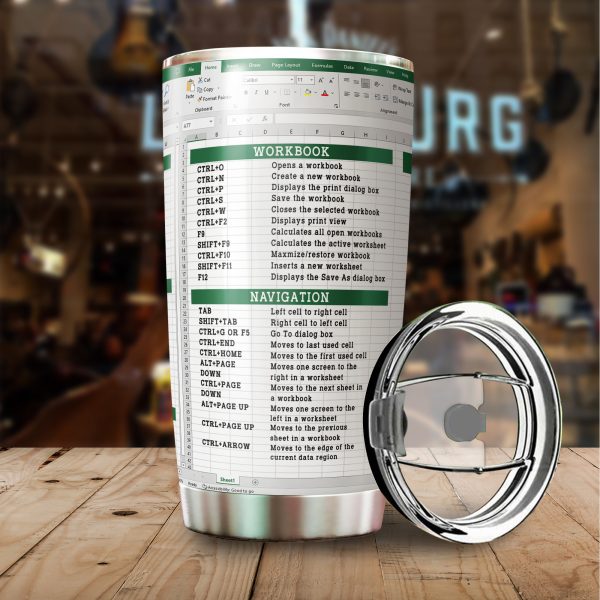 a250109000 aa jm tumbler 20oz excel tumbler group excel shortcut tumbler excel cheat sheet travel spreadsheet accounting 3 t4npi