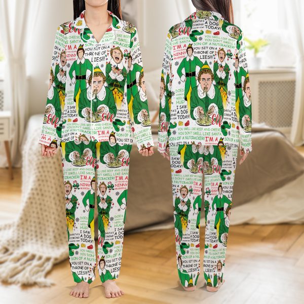 Alternative view of Buddy Elf Christmas Satin Pajamas