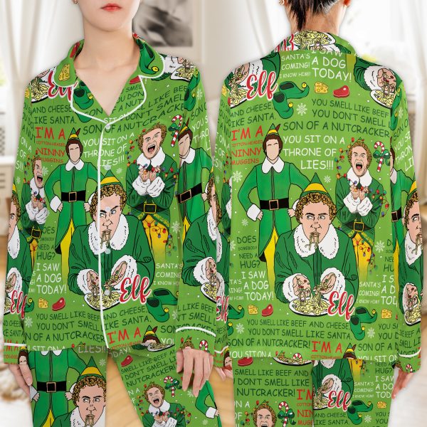 a251111001 2 merchize satin pajamas set buddy elf christmas 1 6lfpx