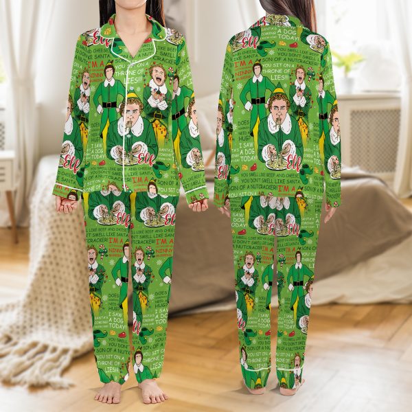 a251111001 2 merchize satin pajamas set buddy elf christmas 2 8zuwt