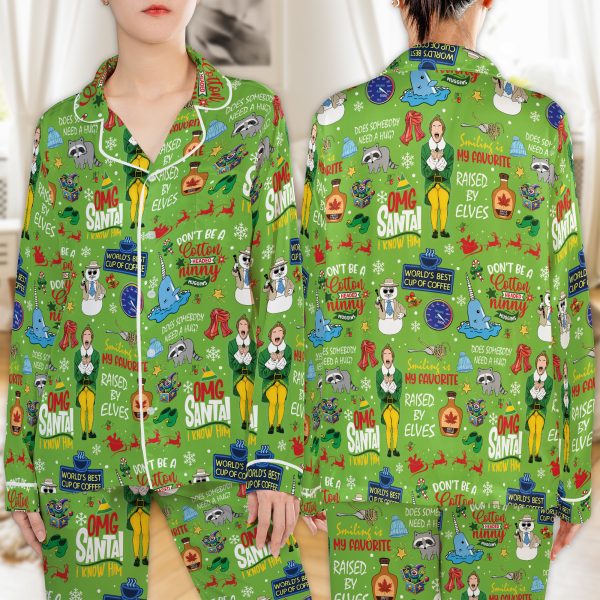 a251111002 2 merchize satin pajamas set buddy elf christmas 1 ffkub
