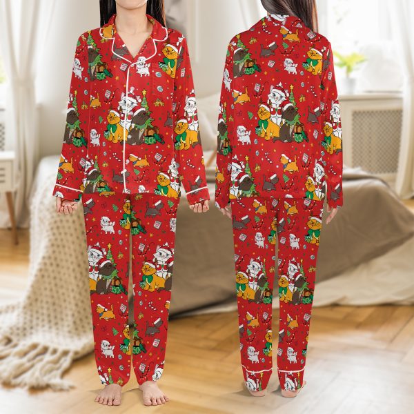a251111004 3 merchize satin pajamas set christmas cat lover seamless 2 g0xir