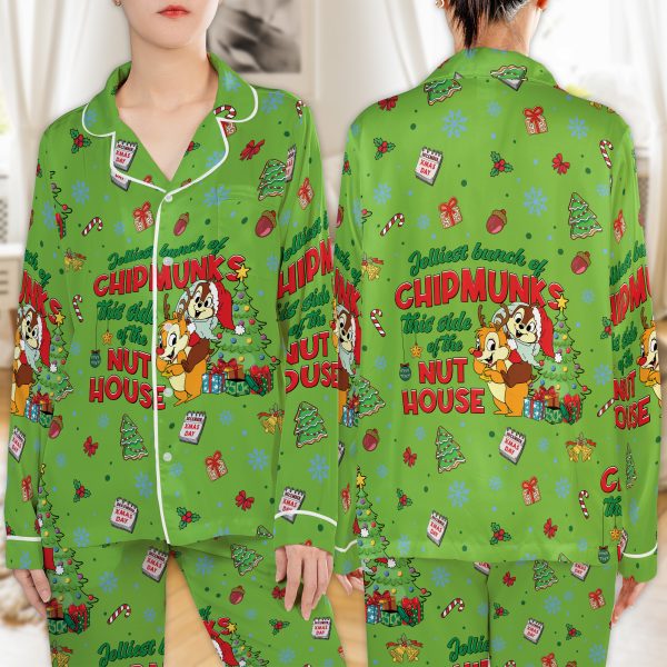 a251111005 2 merchize satin pajamas set christmas bunch of chipmunks this side of the nut house 1 e0249
