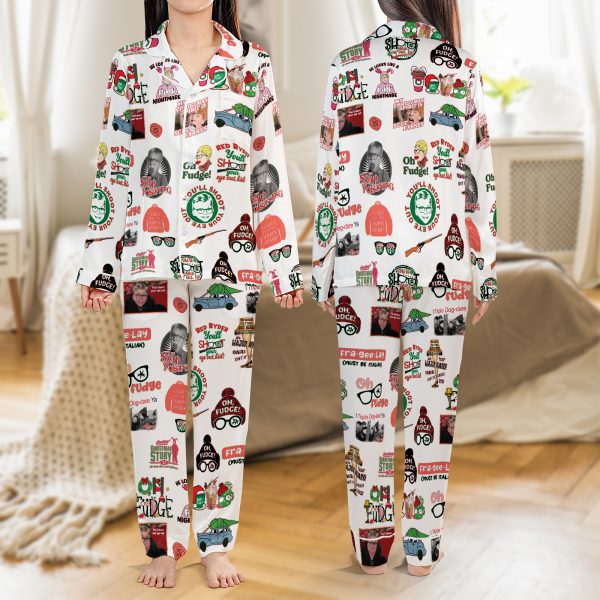 Alternative view of A Christmas Story Movie Satin Pajamas