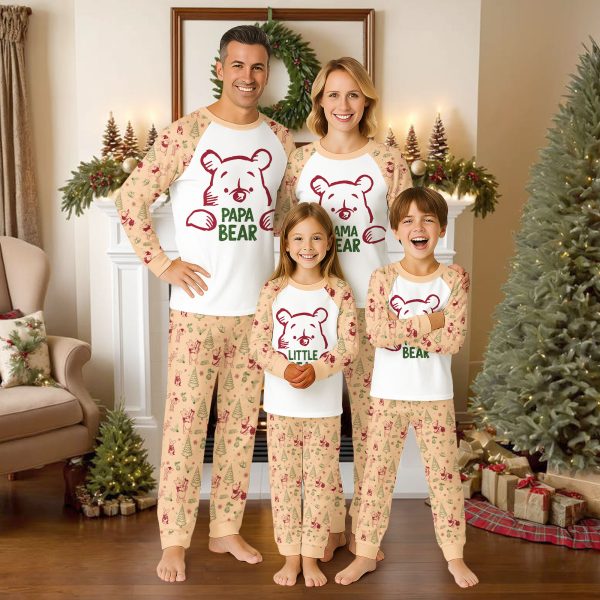 Alternative view of Family Bear Christmas Raglan Pajamas Set