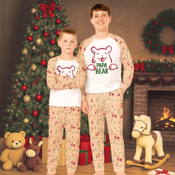 a251117000 aa mc raglan pajamas winnie the pooh family christmas 5 9gmf3