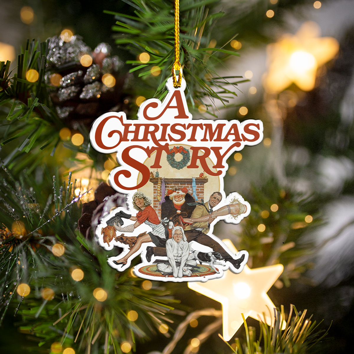 Christmas Movie Stack Acrylic Ornament