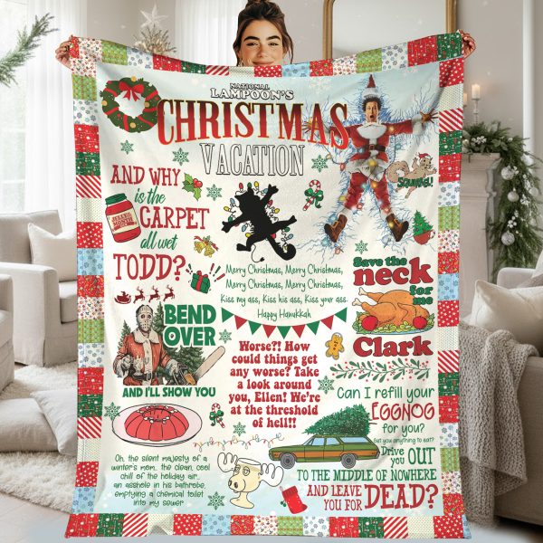 national lampoons christmas vacation fleece blanket ipoc3