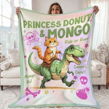Princess Donut and Mongo Dungeon Crawler Carl Fleece Blanket