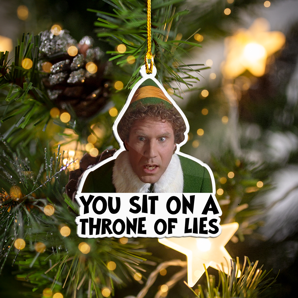 You Sit On a Throne of Lies Acrylic Ornament