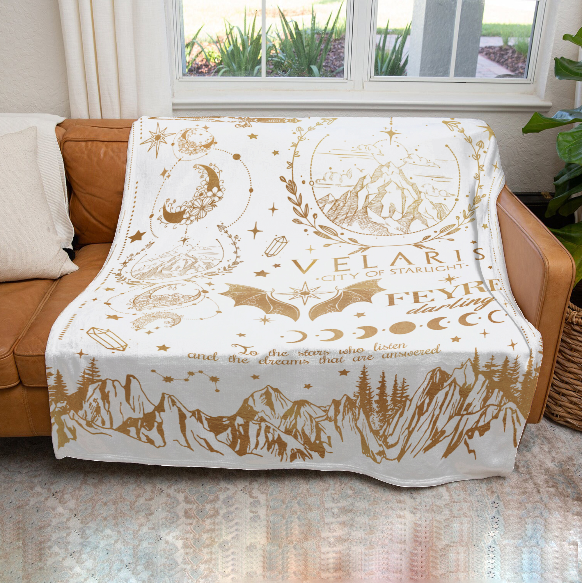 Velaris City of Starlight Feyre ACOTAR Fleece Blanket