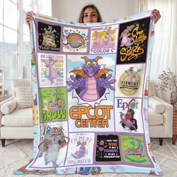 Figment EPCOT Center Disney Imagination Fleece Blanket