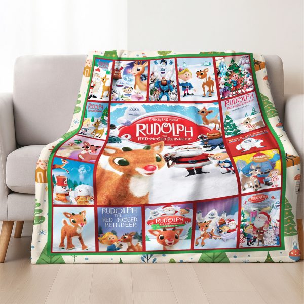 Alternative view of Rudolph the Red-Nosed Reindeer Christmas Movie Fleece Blanket