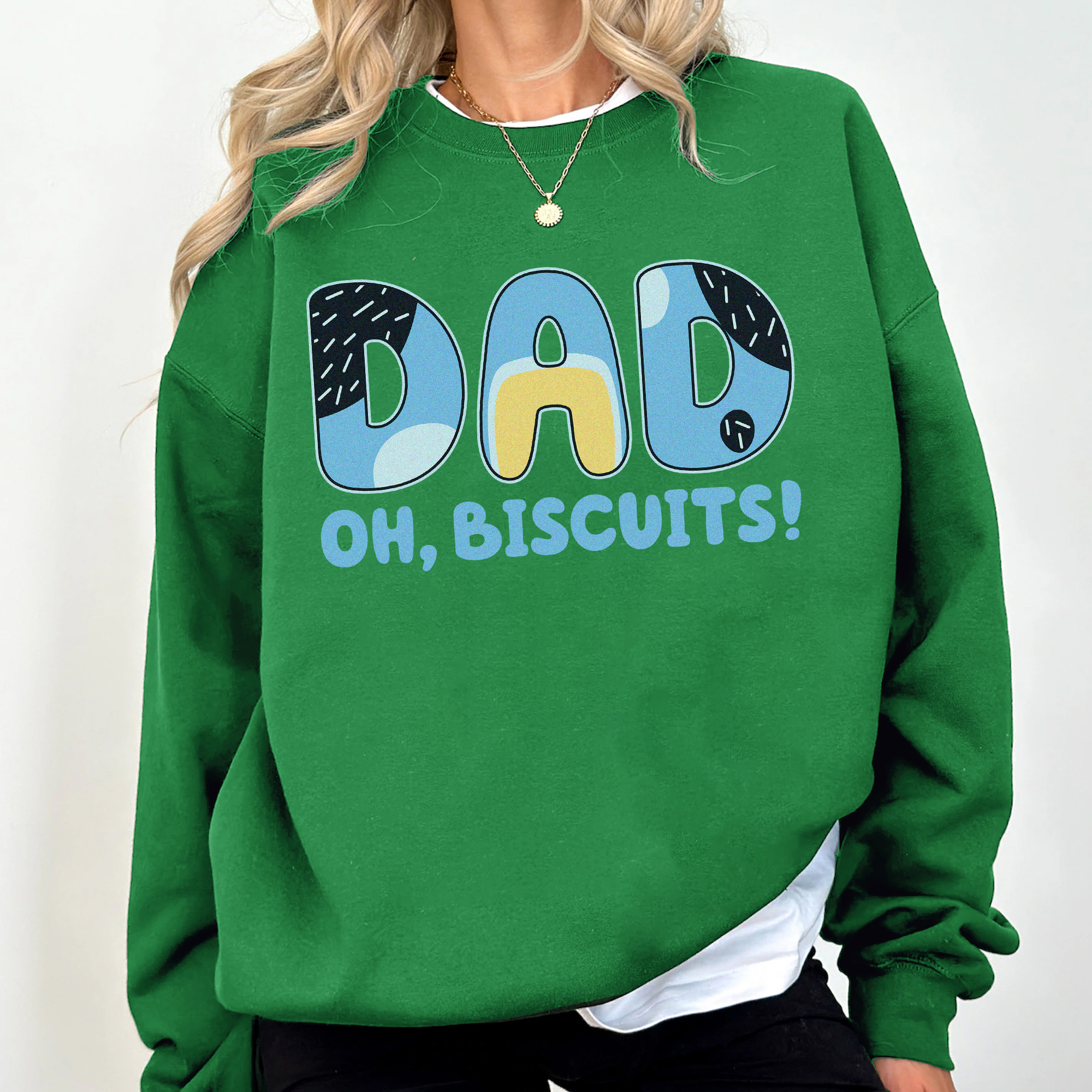 Dad Oh Biscuits Bluey Bandit Heeler Apparel