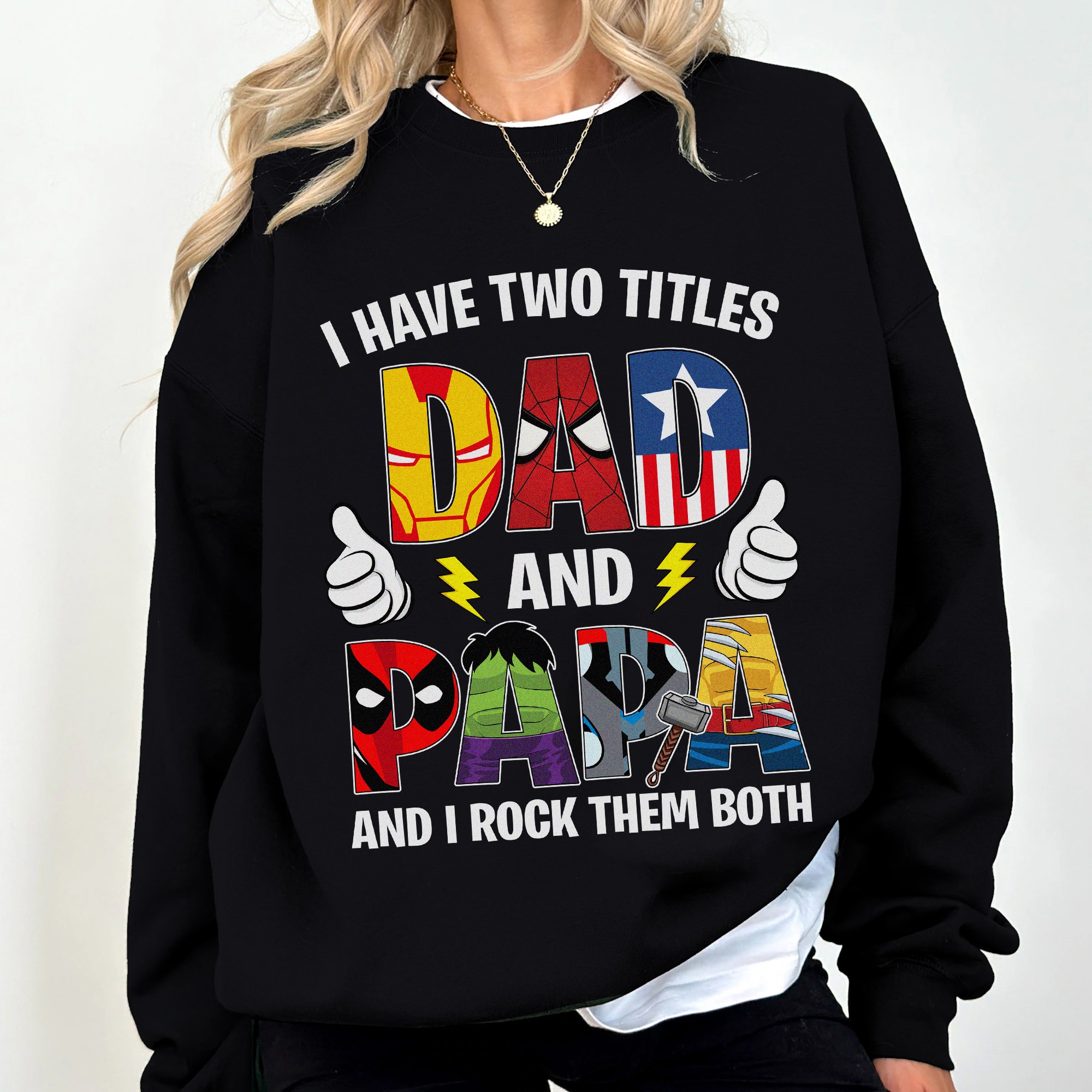 Superhero Marvel Inspired I Have Two Titles Dad And Papa Apparel Superhero Marvel Inspired I Have Two Titles Dad And Papa Apparel