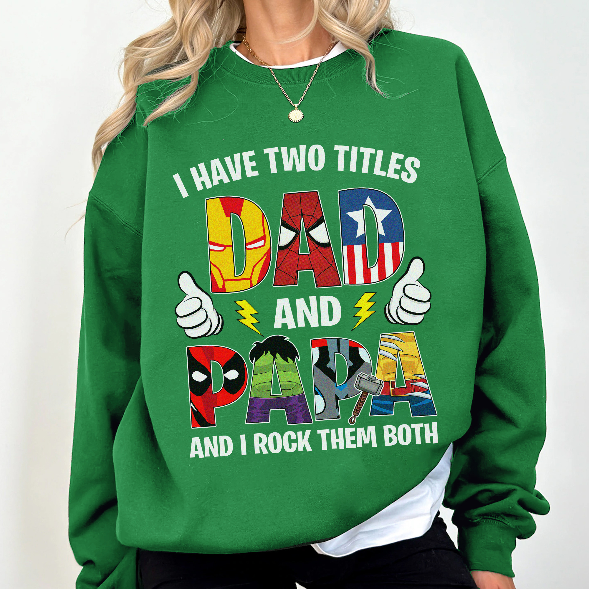 Superhero Marvel Inspired I Have Two Titles Dad And Papa Apparel