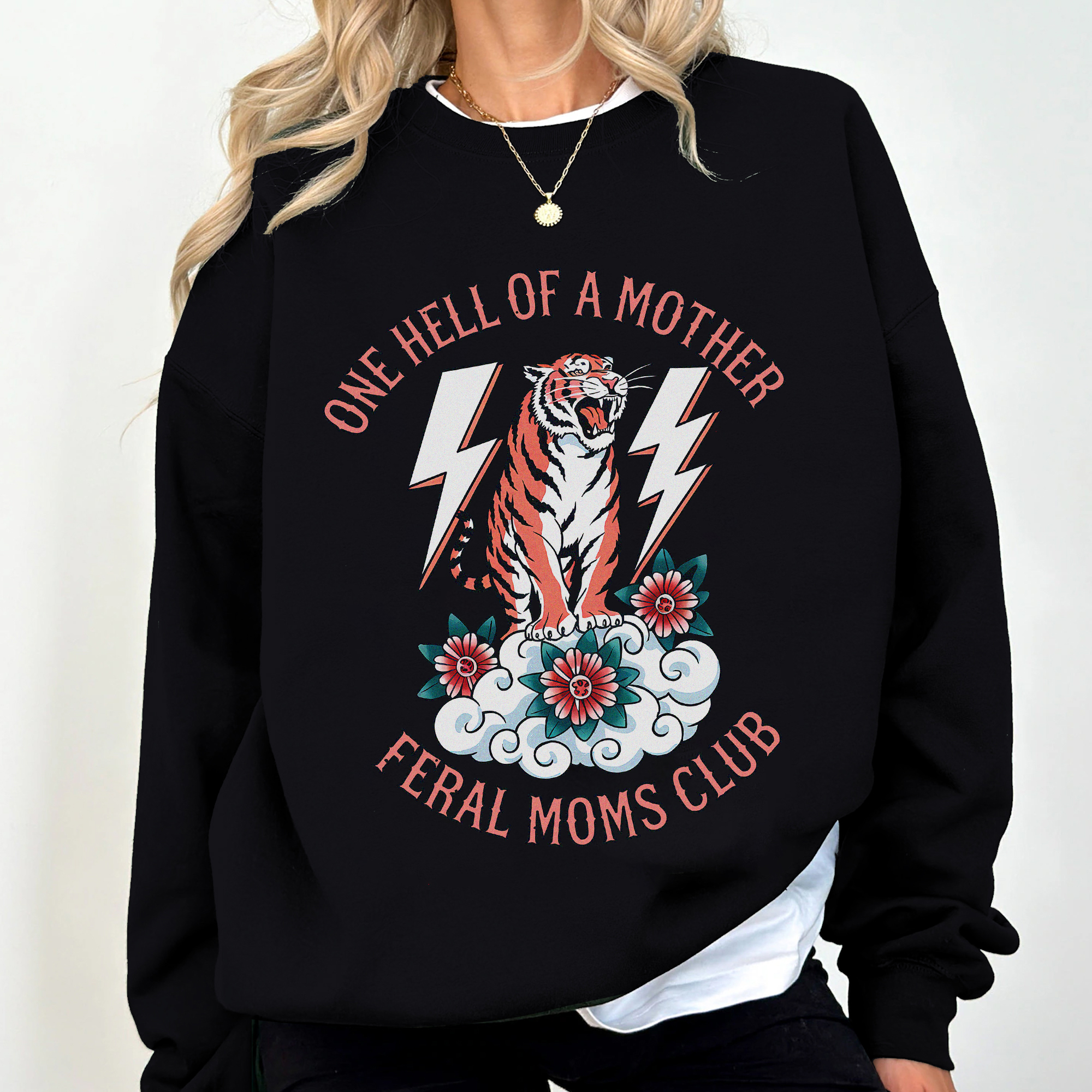 One Hell of a Mother Feral Moms Club Tiger Apparel One Hell of a Mother Feral Moms Club Tiger Apparel