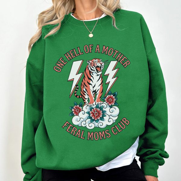 Alternative view of One Hell of a Mother Feral Moms Club Tiger Apparel