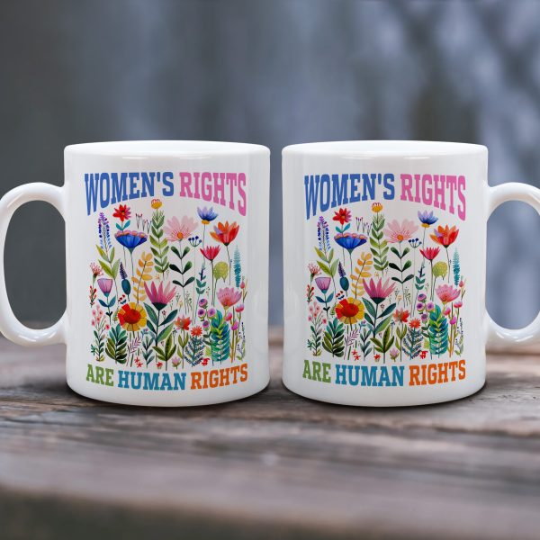Women's Rights Are Human Rights Floral Mugs