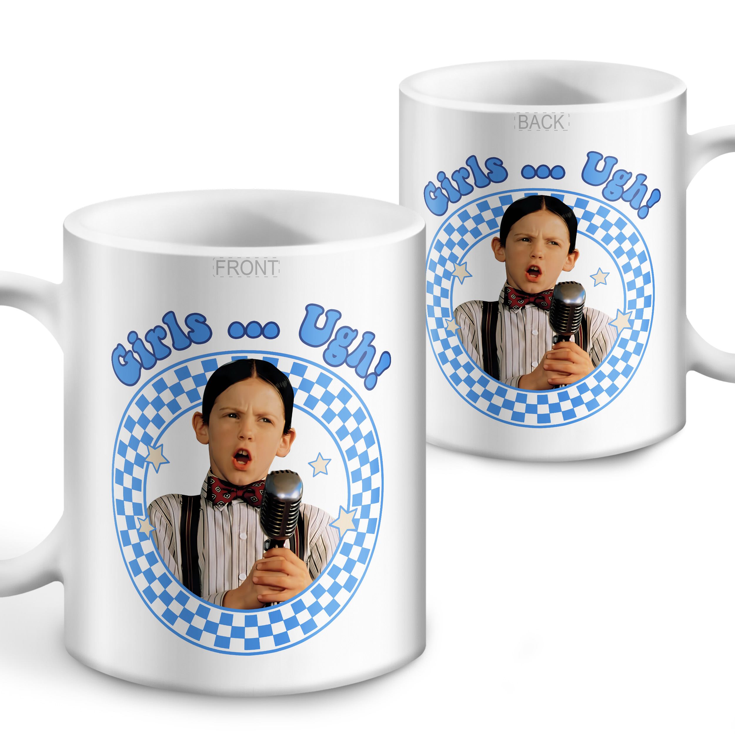 Girl Ugh! Funny Retro Quote Mugs