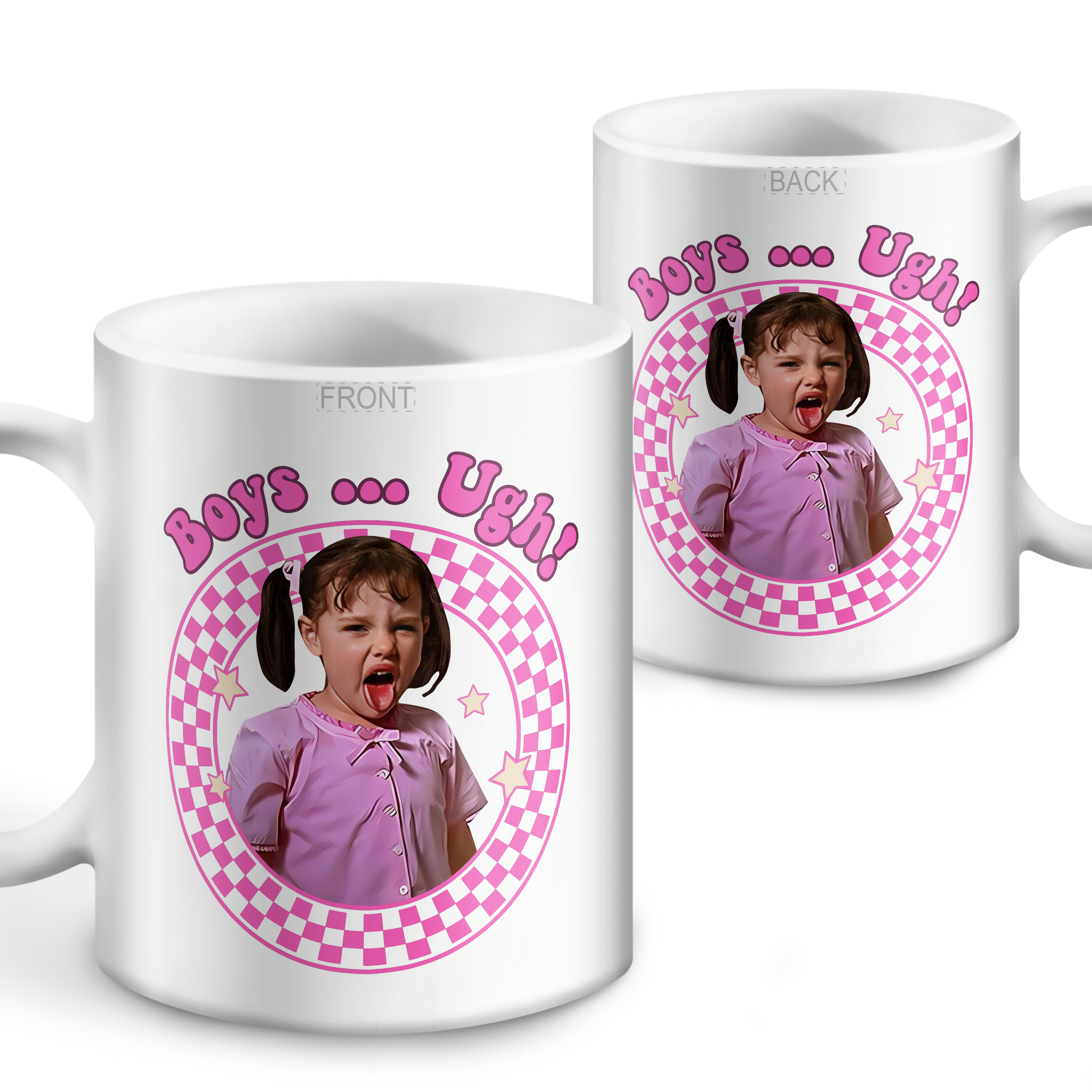 Boys Ugh! Funny Retro Quote Mugs